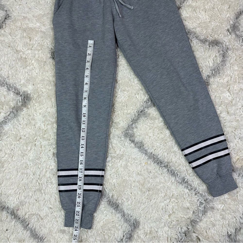 DOPE Gray Joggers with Black and White Stripes - Picture 3 of 7